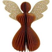 Papieren Engel Glitter 30 cm - Mosterd