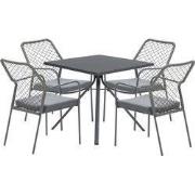 5-delige tuinset Dido stoel mosgroen -Rimini tafel- Garden Impressions