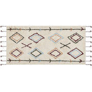 CORUM - Laagpolig vloerkleed - Lichtbeige - 80 x 150 cm - Katoen