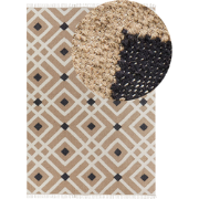 ESENCIK - Laagpolig vloerkleed - Lichtbeige - 160 x 230 cm - Jute