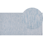 DERINCE - Laagpolig vloerkleed - Lichtblauw - 80 x 150 cm - Katoen