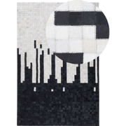 BOLU - Laagpolig vloerkleed - Crème - 160 x 230 cm - Koeienhuid leer