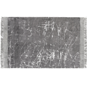 HANLI  - Vloerkleed - Grijs - 140 x 200 cm - Viscose