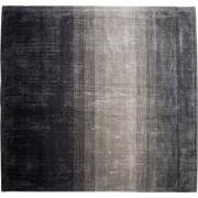 ERCIS - Laagpolig vloerkleed - Grijs/Zwart - 200 x 200 cm - Viscose
