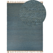 LUNIA - Jute vloerkleed - Turquoise - 160 x 230 cm - Jute