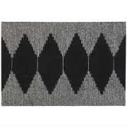 BATHINDA - Laagpolig vloerkleed - Zwart - 140 x 200 cm - Katoen