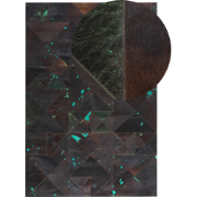 ATALAN - Laagpolig vloerkleed - Bruin - 160 x 230 cm - Koeienhuid leer