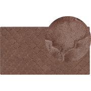 GHARO - Hoogpolig vloerkleed - Bruin - 80 x 150 cm - Polyester