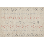 DISPUR - Laagpolig vloerkleed - Lichtbeige - 140 x 200 cm - Katoen