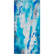 BOZAT - Laagpolig vloerkleed - Lichtblauw - 80 x 150 cm - Polyester