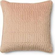 Rivièra Maison Loreo Kussenhoes vierkant roze RM logo 50x50 - Polyeste...