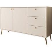 Meubella - Reunion - Dressoir - Beige - 156x41x89 cm