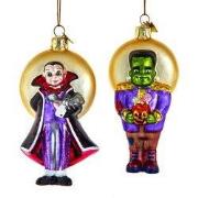 Glas NG Halloween monster/vampier 7,5 cm ornament