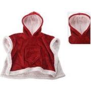 Xmas Poncho Kids 100X70 cm Red