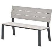 Jondal parkbank - carbon black - light teak Vironwood - L125 cm