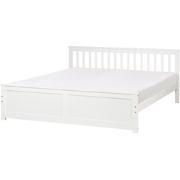 OLENDON - Tweepersoonsbed - Wit - 180 x 200 cm - Dennenhout