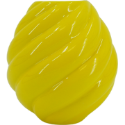 Flower Vase- Swirl Vase-Ceramic- Yellow- 20x20x21,5 cm