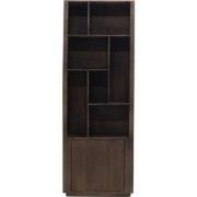 Wandkast Donkerbruin Mangohout - 80x45x220cm - Finn