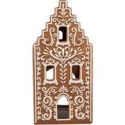 Clayre & Eef Waxinelichthouder Gingerbread house 7x7x15 cm Bruin Porse...
