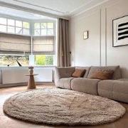 Hoogpolig Organisch vloerkleed Furr Stone bruin - Interieur05 - Polyes...