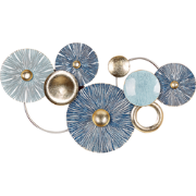 ACTINIUM - Wanddecoratie - Blauw/Goud - Metaal