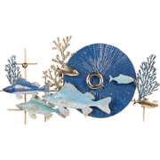 BARIUM - Wanddecoratie - Blauw/Goud - Metaal