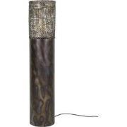 Vloerlamp Zwart/Bruin Metaal - 1-Lichts - 25x25x120cm - Cilinder
