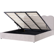 NANTERRE - Bed met opbergruimte - Taupe - 180 x 200 cm - Stof