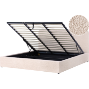 NANTERRE - Bed met opbergruimte - Beige - 180 x 200 cm - Bouclé