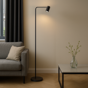 Landelijke Metalen Highlight Burgos GU10 Vloerlamp - Zwarte