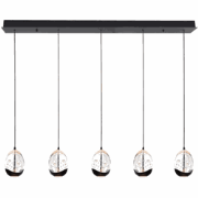 Highlight - Transparant Egg - Hanglamp - LED - 107 x 12  x 150cm - Zwa...