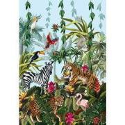 Oerwoud explosie - Kinderbehang - 194,8 cm x 280 cm - Walloha