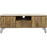 TV-Meubel Mangohout - 135x40x50cm - Incl. Achterwand - Wave