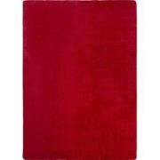 JOY Effen Soft Rond Vloerkleed – 100% Polyester – Anti-Slip - Rood- 80...
