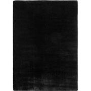 JOY Effen Soft Vloerkleed – 100% Polyester – Anti-Slip - Zwart- 140x20...