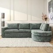 Starfurn MySofa Alma | 2,5 zits + Divan Rechts | Green