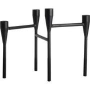 Gusta kandelaar voor 4 dinerkaarsen zwart