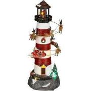 Christmas lighthouse battery operated l13,5xb14xh35cm
