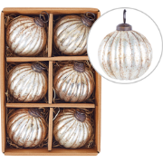 IVOIRE - Kerstballen set van 6 - Zilver - Glas