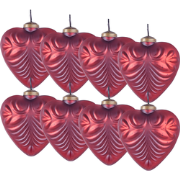 FERIABLE - Kerstballen set van 8 - Rood - Glas