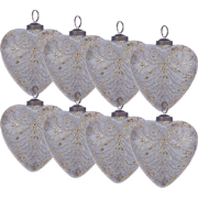 FERIABLE - Kerstballen set van 8 - Grijs - Glas