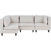 UNSTAD - 4-zitsbank modulair - Lichtbeige - Rechtszijdig -  Polyester