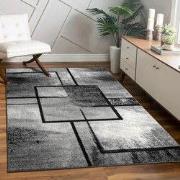 Laagpolig Modern Vloerkleed Modilia - Grijs - 120x170 cm