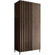 Meubella - Kledingkast Paz - Donkerbruin eiken - 92 cm