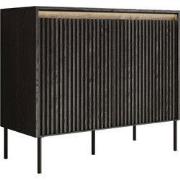 Meubella - Dressoir Timoteo - Mat zwart - 98 cm