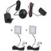 Onderbouwspot set van 2 koud wit