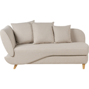 MERI II - Chaise longue - Beige - Linkerzijde - Fluweel