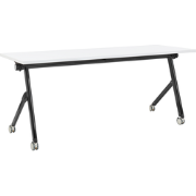 BENDI - Inklapbaar bureau - Wit/Zwart - 180 x 60 cm - Staal