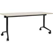 CAVI - Inklapbaar bureau - Lichthout/Zwart - 160 x 60 cm - Staal