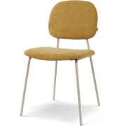 Jasmijn eetkamerstoel warm oker - grijsbeige onderstel